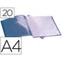 LIDERPAPEL CARPETA FUNDAS A4 PP FLEXIBLE 20F AZUL 23030